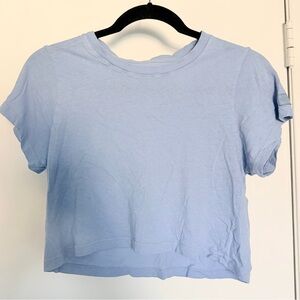 SET ACTIVE BABY CROP TEE - Periwinkle Light Blue / Size Small